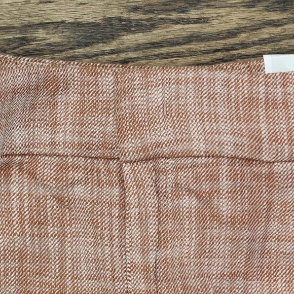 NWT Christopher & Banks Fit High Rise Woven Trousers 5330 16 Brown Red Texture - Picture 6 of 8